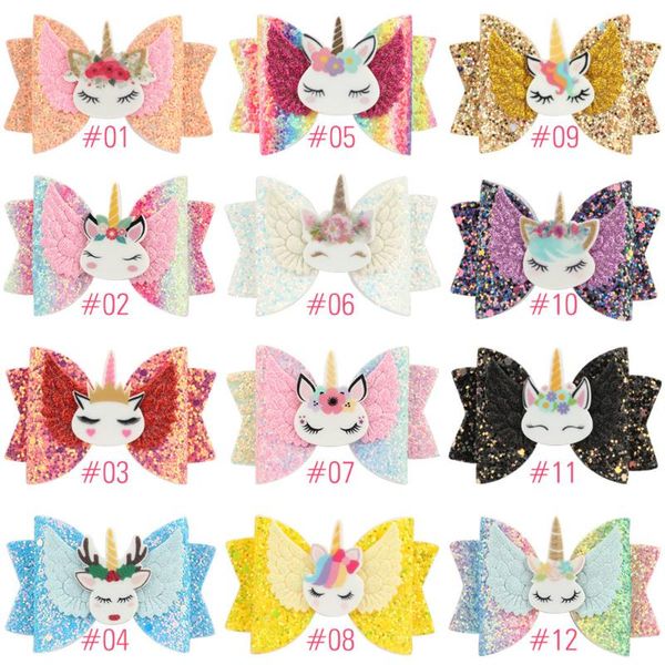 3inch cute elk unicorn hairpins kids christmas hair accessories 10pcs/lot sequin glitter hair bows for girls, Slivery;white
3inch cute elk unicorn hairpins kids christmas hair accessories 10pcs/lot sequin glitter hair bows for girls, Slivery;white