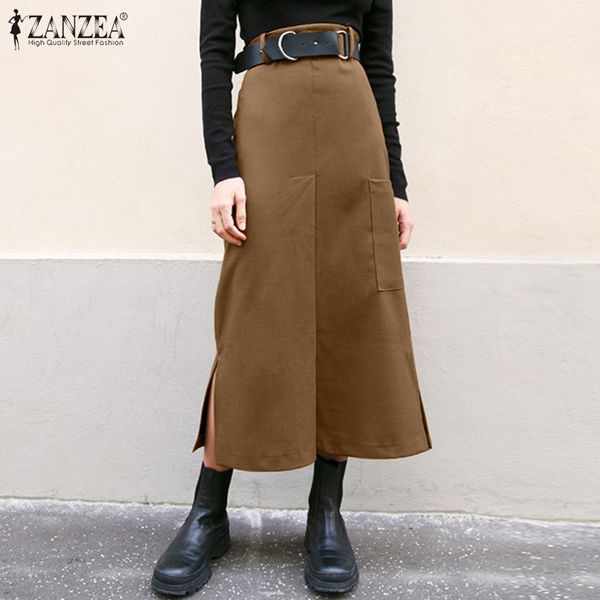 skirts 2021 plus size zanzea summer fashion skirt women solid high elastic waist elegant work split sundress female vestido robe, Black
skirts 2021 plus size zanzea summer fashion skirt women solid high elastic waist elegant work split sundress female vestido robe, Black