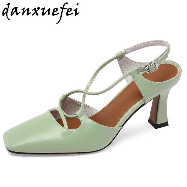 women's genuine leather thin high heel cross strap elegant ladies summer slingabck sandals square toe evening pumps shoes women, Black
women's genuine leather thin high heel cross strap elegant ladies summer slingabck sandals square toe evening pumps shoes women, Black