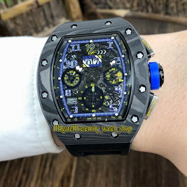 Топ версия RM 011 FELIPE Скелетон NTPT Корпус из углеродного волокна Flyback Chrono 7750 Автомат RM
Топ версия RM 011 FELIPE Скелетон NTPT Корпус из углеродного волокна Flyback Chrono 7750 Автомат RM