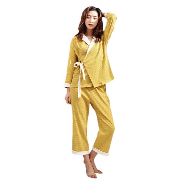 yomrzl a811 new arrival spring cotton women's pajama set simple daily home clothes 2 piece sleep set, Blue;gray
yomrzl a811 new arrival spring cotton women's pajama set simple daily home clothes 2 piece sleep set, Blue;gray