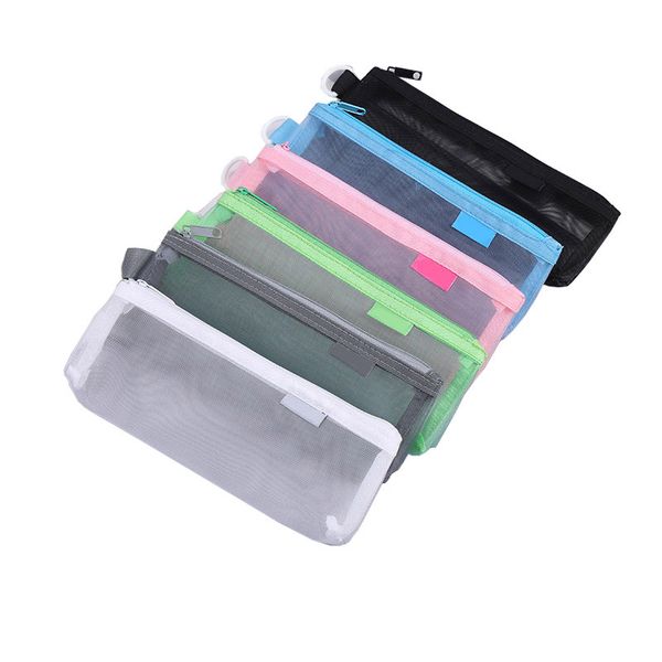 simple and transparent mesh pencil case storage bag portable pen case for student exam large-capacity stationery pencil bag
simple and transparent mesh pencil case storage bag portable pen case for student exam large-capacity stationery pencil bag