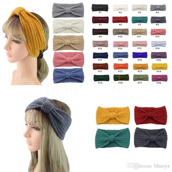 28 colors winter knitted headband women ear warmer knot hairband lady crochet wide stretch headwrap turbans dc068, Blue;gray
28 colors winter knitted headband women ear warmer knot hairband lady crochet wide stretch headwrap turbans dc068, Blue;gray