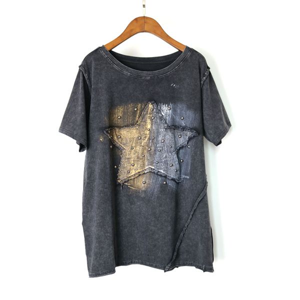 europe punk rivet 2020 new fashion summer clothing short sleeve women's t-shirt bronzing graffiti thin female tee shirts, White
europe punk rivet 2020 new fashion summer clothing short sleeve women's t-shirt bronzing graffiti thin female tee shirts, White