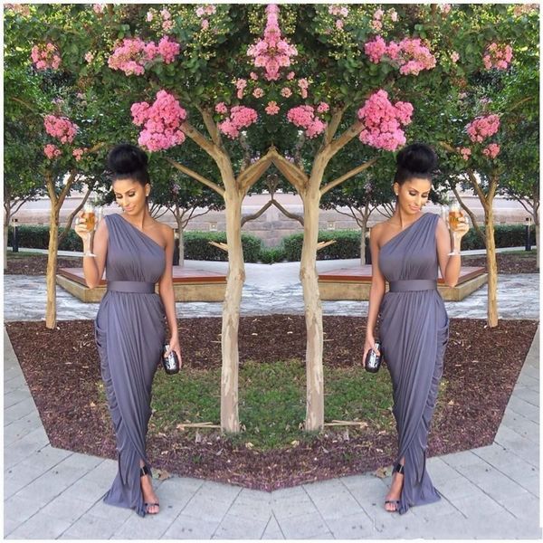 2020 gray sheath bridesmaid dresses for weddings one shoulder sashes floor length ruched draped plus size maid of honor wedding guest dress, White;pink
2020 gray sheath bridesmaid dresses for weddings one shoulder sashes floor length ruched draped plus size maid of honor wedding guest dress, White;pink