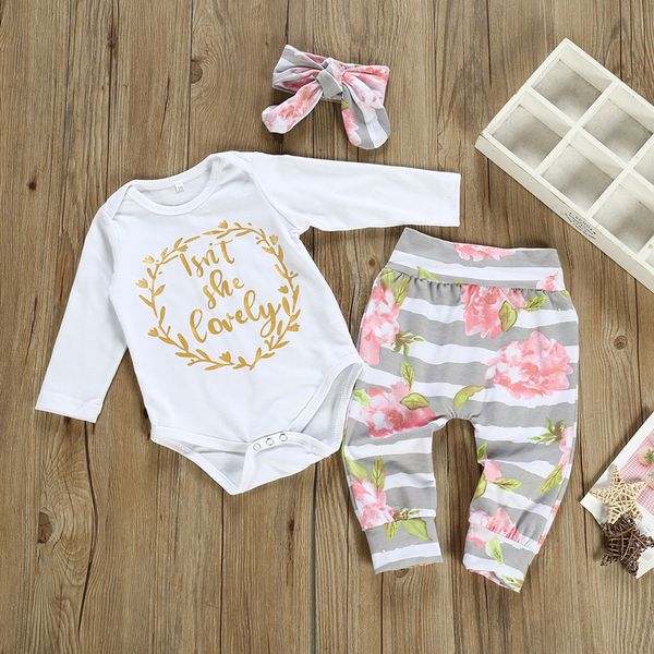 baby girl clothes set autumn new letter long sleeve romper+floral pants+headband 3pcs outfits toddler infant clothing, White
baby girl clothes set autumn new letter long sleeve romper+floral pants+headband 3pcs outfits toddler infant clothing, White
