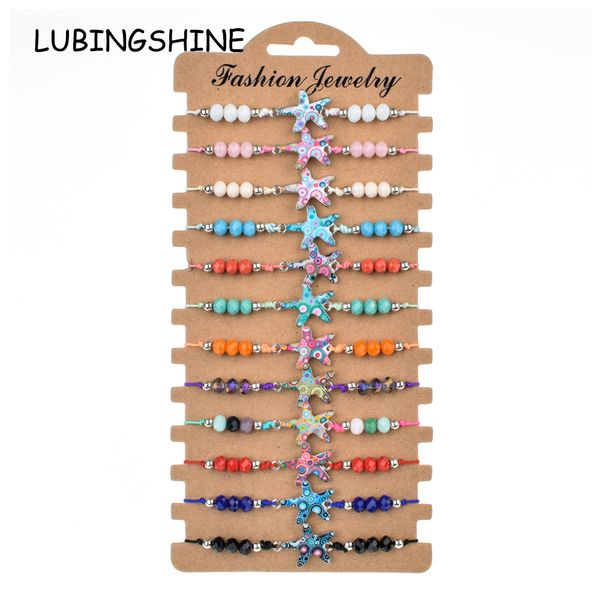 12pcs/sets women crystal beads bracelet braided adjustable rope chain star charms wristband anklet handmade child jewelry gifts, Golden;silver
12pcs/sets women crystal beads bracelet braided adjustable rope chain star charms wristband anklet handmade child jewelry gifts, Golden;silver