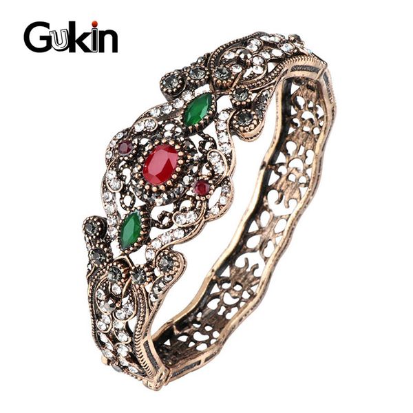 gukin fashion women's bracelets jewelry antique gold color crystal flower charm big bracelet wedding party jewelry gift, Black
gukin fashion women's bracelets jewelry antique gold color crystal flower charm big bracelet wedding party jewelry gift, Black