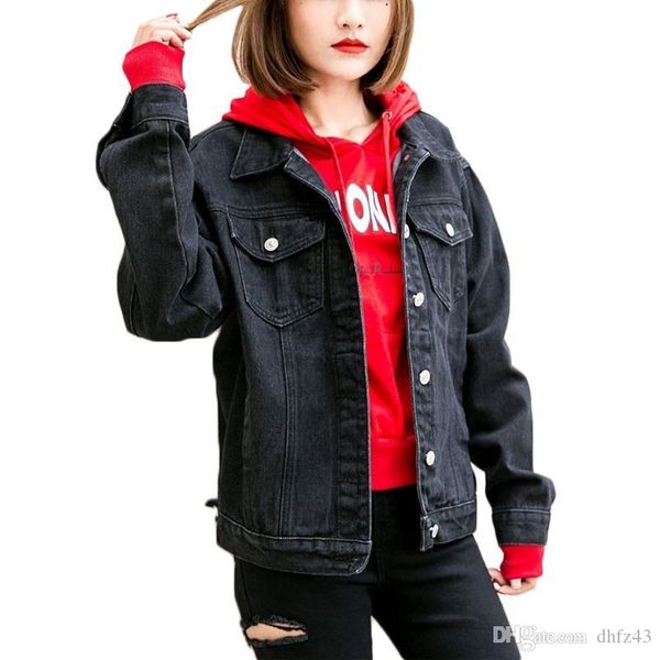 spring autumn new casual denim jacket coat women loose korean bomber jeans jackets women's students basis jackets overcome f538, Black;brown
spring autumn new casual denim jacket coat women loose korean bomber jeans jackets women's students basis jackets overcome f538, Black;brown