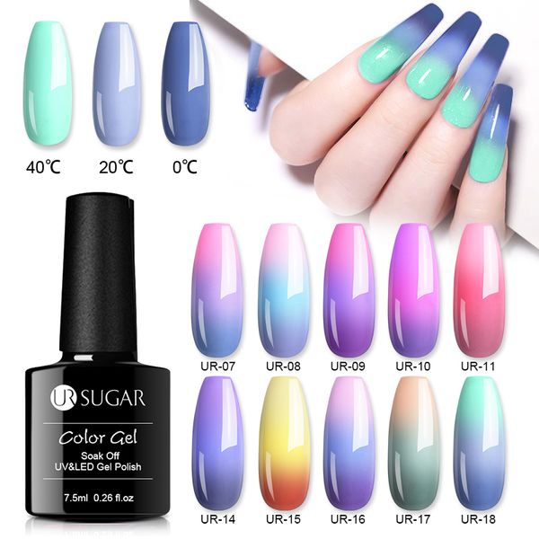 ur sugar 7.5ml thermal gel polish 3 colors temperature color changing glitter uv gel varnish soak off uv led lacquers, Red;pink
ur sugar 7.5ml thermal gel polish 3 colors temperature color changing glitter uv gel varnish soak off uv led lacquers, Red;pink