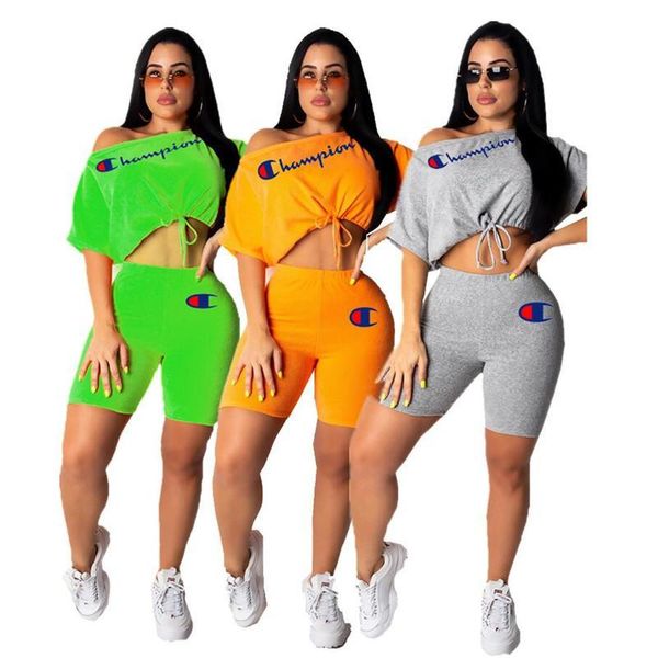 champion women из двух частей спортивный костюм drawstring off shoulder crop top + шорты для девочек дизайнер бренда summer outfit jogger сп, White
champion women из двух частей спортивный костюм drawstring off shoulder crop top + шорты для девочек дизайнер бренда summer outfit jogger сп, White