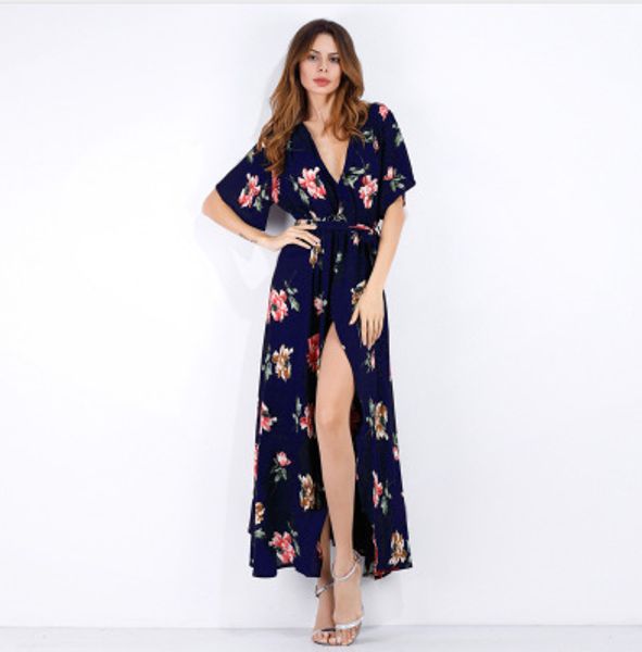 2020 womens chiffon dresses summer 2019 new arrival casual women holiday beach dresses printed womens fashion long skirts 1111, Black;gray 
2020 womens chiffon dresses summer 2019 new arrival casual women holiday beach dresses printed womens fashion long skirts 1111, Black;gray