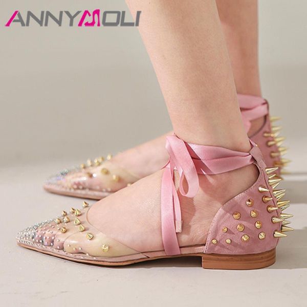 annymoli real leather flats crystal two piece shoes rivet pointed toe shoes riband ankle strap female party footwear pink 33-40, Black
annymoli real leather flats crystal two piece shoes rivet pointed toe shoes riband ankle strap female party footwear pink 33-40, Black