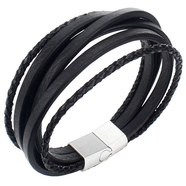 fashion stainless steel chain genuine leather bracelet men vintage male braid jewelry, Golden;silver
fashion stainless steel chain genuine leather bracelet men vintage male braid jewelry, Golden;silver