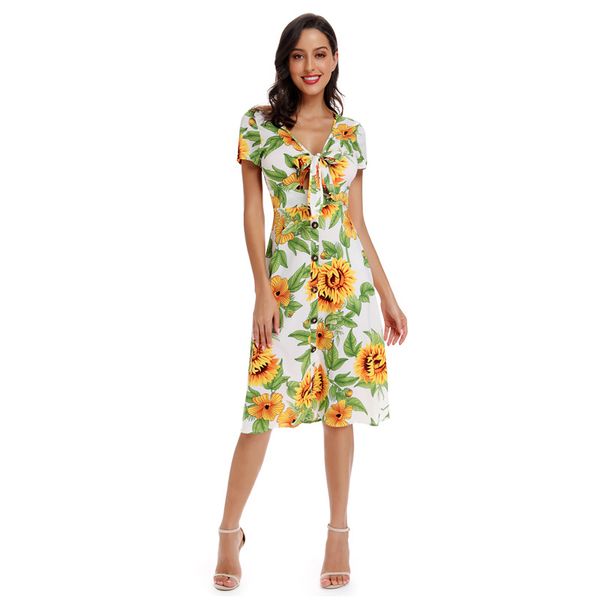 summer women new holiday wearing chiffon flower printed bandage slim fit v-neck lady dress white royal blue, Black;gray
summer women new holiday wearing chiffon flower printed bandage slim fit v-neck lady dress white royal blue, Black;gray