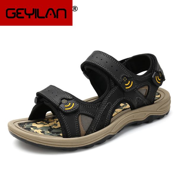 brand genuine leather men shoes summer new beach men's sandals men leather sandals fashion slippers, Black
brand genuine leather men shoes summer new beach men's sandals men leather sandals fashion slippers, Black