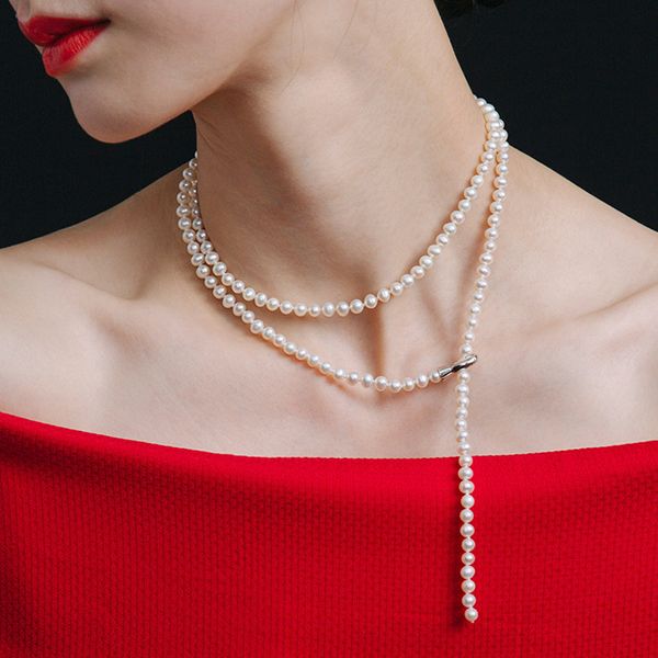 long natural freshwater pearl neckalce for women,fashion real small white pearl necklace 85cm nice gift fine jewelry, Silver
long natural freshwater pearl neckalce for women,fashion real small white pearl necklace 85cm nice gift fine jewelry, Silver