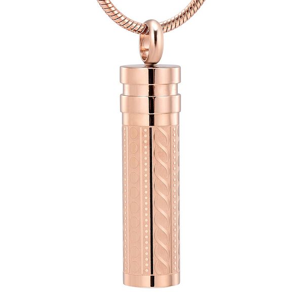 ijd11942 stainless steel rose gold cylinder cremation jewelry keepsake pendant for ashes urn memorial necklace jewelry for gift, Silver
ijd11942 stainless steel rose gold cylinder cremation jewelry keepsake pendant for ashes urn memorial necklace jewelry for gift, Silver