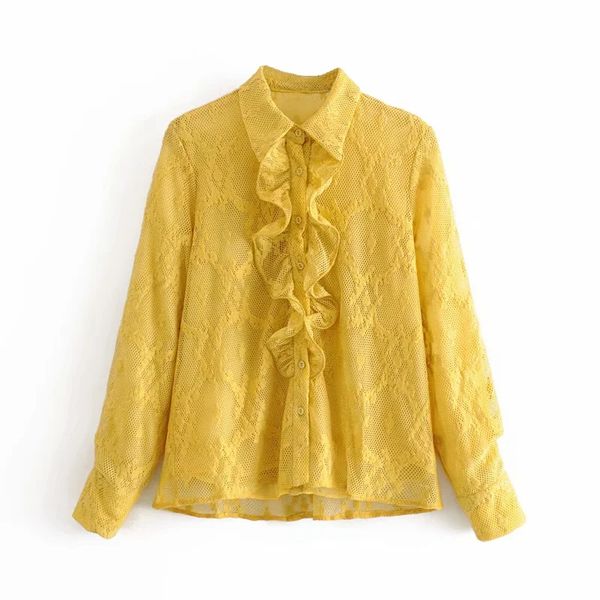 2020 women fashion double layer lace blouses chic ruffles turn-down collar shirts girls casual blusas mujer, White
2020 women fashion double layer lace blouses chic ruffles turn-down collar shirts girls casual blusas mujer, White