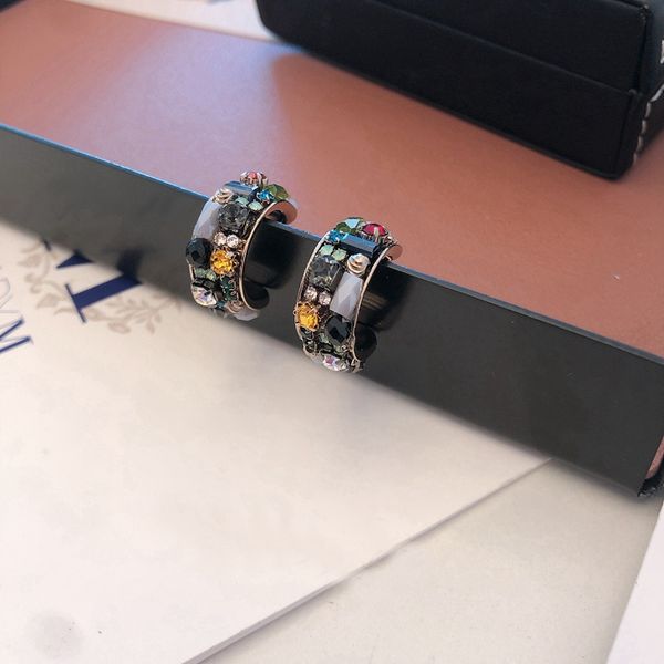 mengjiqiao new vintage colorful rhinestone small hoop earrings women fashion c shaped semicircle pendientes jewelry, Golden;silver
mengjiqiao new vintage colorful rhinestone small hoop earrings women fashion c shaped semicircle pendientes jewelry, Golden;silver