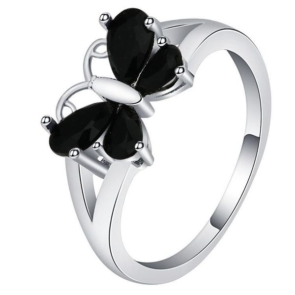 2020 new fashion wholesale wish the new black butterfly mosaiceuropean and american fashion ring female ring selling, Silver
2020 new fashion wholesale wish the new black butterfly mosaiceuropean and american fashion ring female ring selling, Silver
