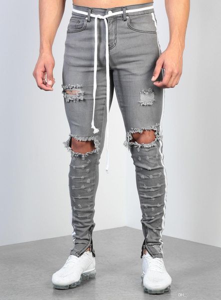 mens jeans designer ripped striped slim fit hole panelled jeans casual natural color capris pencil pants, Blue
mens jeans designer ripped striped slim fit hole panelled jeans casual natural color capris pencil pants, Blue