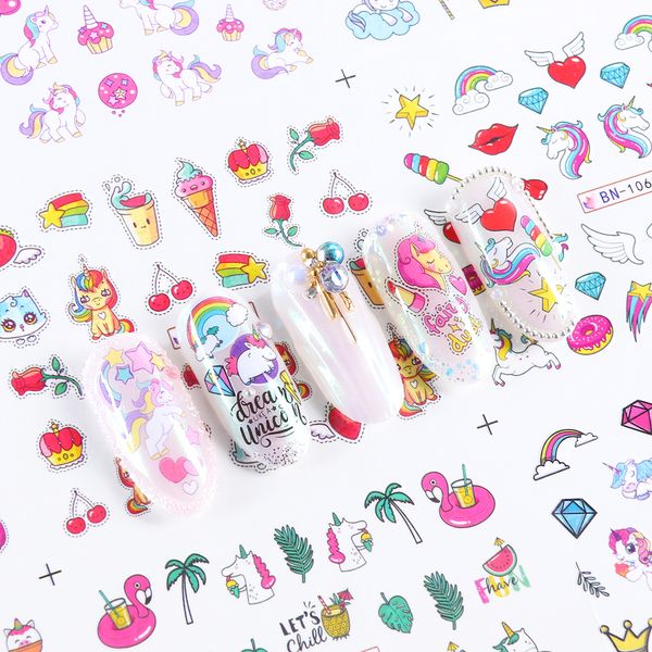 12 lovely designs nail art stickers unicorn cartoon water transfer sliders watermark decals nail foil diy manicure sabn1057-1068, Black
12 lovely designs nail art stickers unicorn cartoon water transfer sliders watermark decals nail foil diy manicure sabn1057-1068, Black