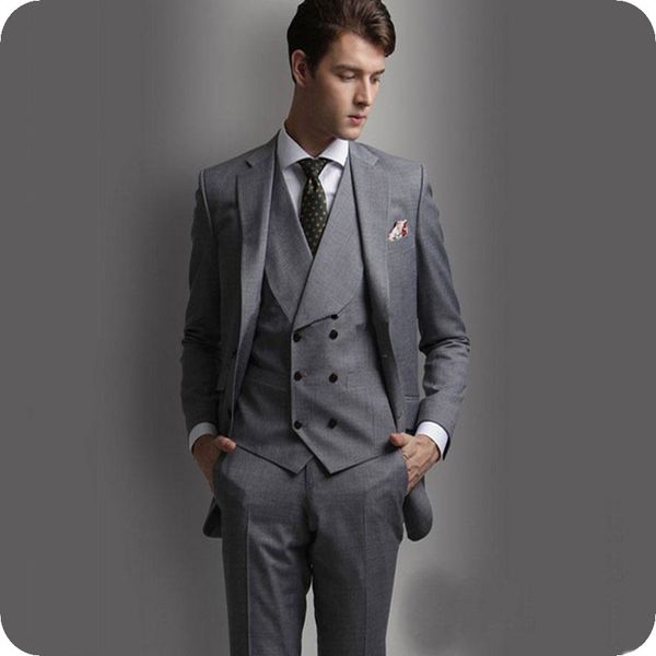 latest coat pant designs grey men suits for wedding groomsmen groom tuxedo double breasted vest man blazer jacket 3piece costume homme, Black;gray
latest coat pant designs grey men suits for wedding groomsmen groom tuxedo double breasted vest man blazer jacket 3piece costume homme, Black;gray