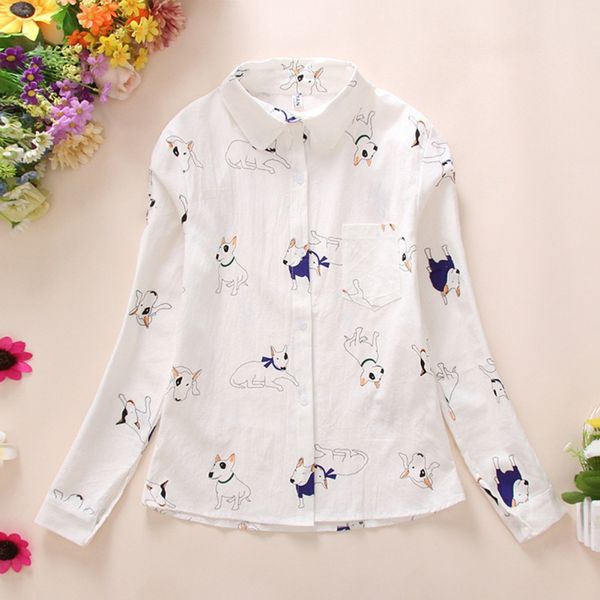 cartoon print cotton womens and blouses autumn fashion turn-down collar blouses slim women student wear shirts girl, White
cartoon print cotton womens and blouses autumn fashion turn-down collar blouses slim women student wear shirts girl, White