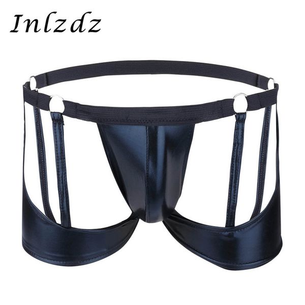 underwear men lingerie patent leather boxers bikini briefs open butt underwear o-rings and strings underpants male panties, Black;white
underwear men lingerie patent leather boxers bikini briefs open butt underwear o-rings and strings underpants male panties, Black;white