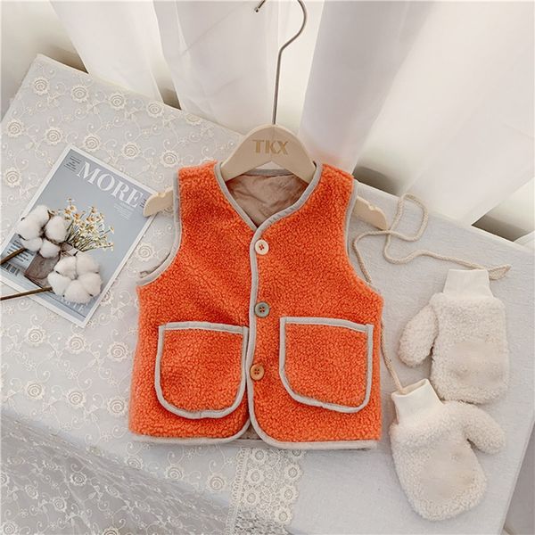 winter vest boys girls lambswool cute pocket solid color warm waistcoat, Blue
winter vest boys girls lambswool cute pocket solid color warm waistcoat, Blue