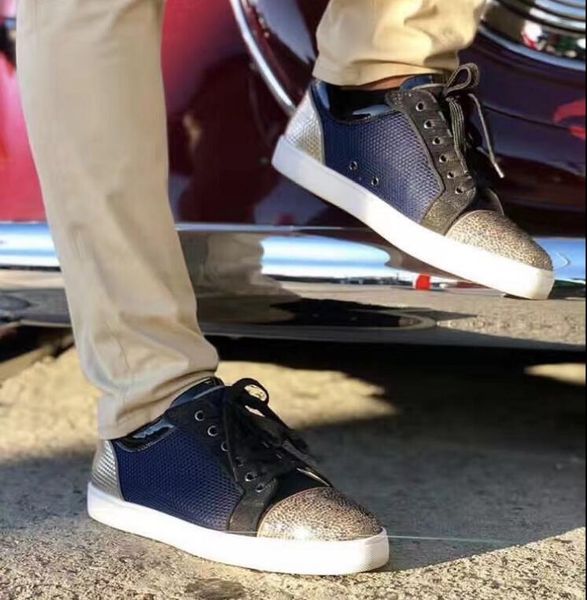 navy blue mesh rhinestone strass sneakers red bottom homme handmade sneaker genuine leather luxury design red soles shoes walking party, Black
navy blue mesh rhinestone strass sneakers red bottom homme handmade sneaker genuine leather luxury design red soles shoes walking party, Black