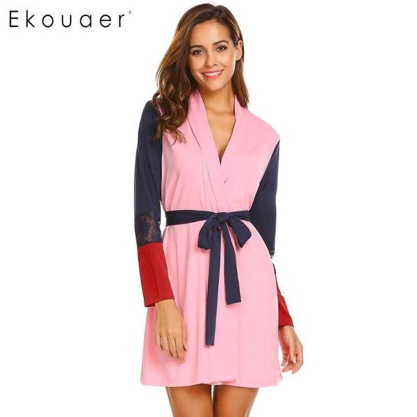 ekouaer женщины пижамы robe с длинным рукавом карманы лоскутная кружева цветовой контраст кимоно халат spa мантиях женский сорочек, Black;red
ekouaer женщины пижамы robe с длинным рукавом карманы лоскутная кружева цветовой контраст кимоно халат spa мантиях женский сорочек, Black;red