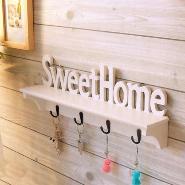 diy sweet home wall shelf coat rack white hollow partition wooden four hooks wall hanging decoration key holder decoration
diy sweet home wall shelf coat rack white hollow partition wooden four hooks wall hanging decoration key holder decoration