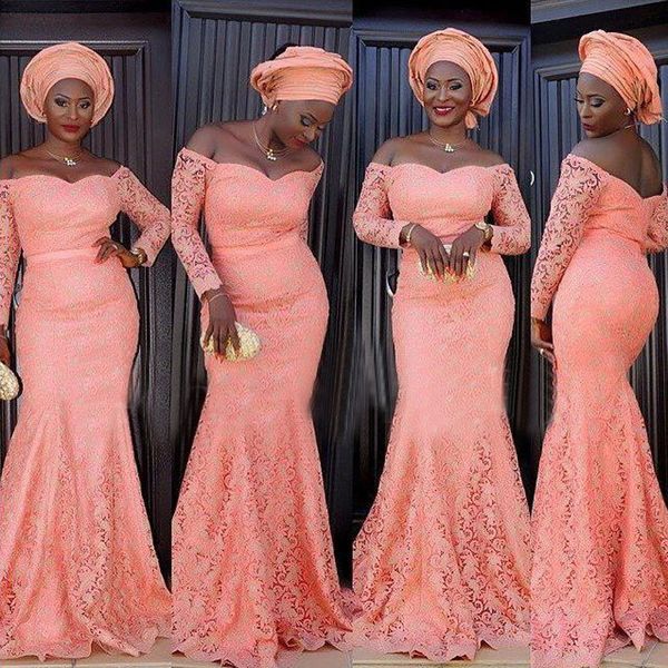aso ebi style mermaid evening dresses 2020 lace long sleeves nigerian prom party gowns ruched plus size africa women prom dresses, Black;red
aso ebi style mermaid evening dresses 2020 lace long sleeves nigerian prom party gowns ruched plus size africa women prom dresses, Black;red