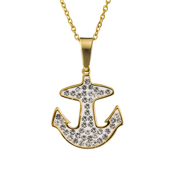 2019 unique crystal pave anchor shaped pendant necklaces for women men stainless steel link chain necklaces wedding jewelry gift, Silver
2019 unique crystal pave anchor shaped pendant necklaces for women men stainless steel link chain necklaces wedding jewelry gift, Silver