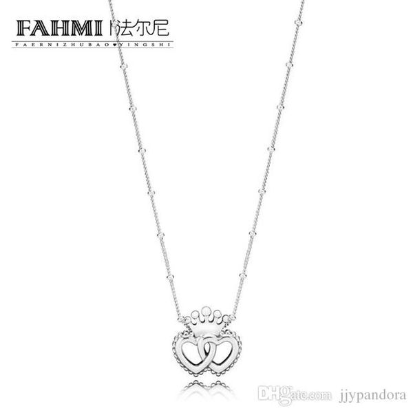 hywo 100% 925 sterling silver brand new 397719 interlocked crown hearts necklace glamour women gift jewelry
hywo 100% 925 sterling silver brand new 397719 interlocked crown hearts necklace glamour women gift jewelry