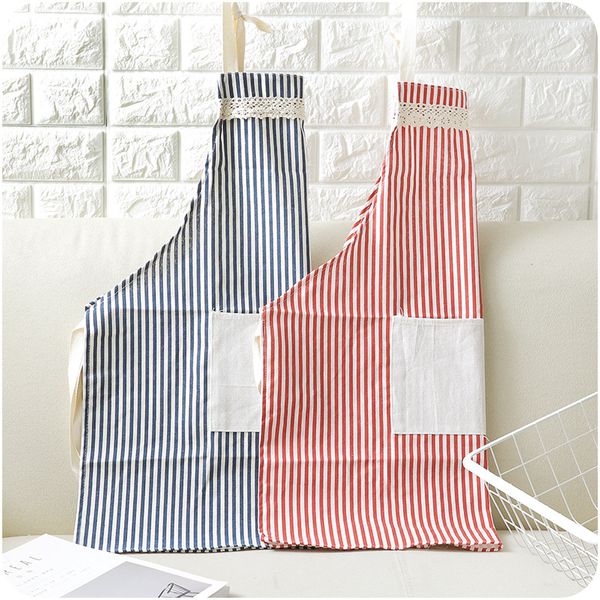 

1pcs cactus deer cotton linen apron woman bibs home cooking baking coffee shop cleaning aprons kitchen accessory 46096