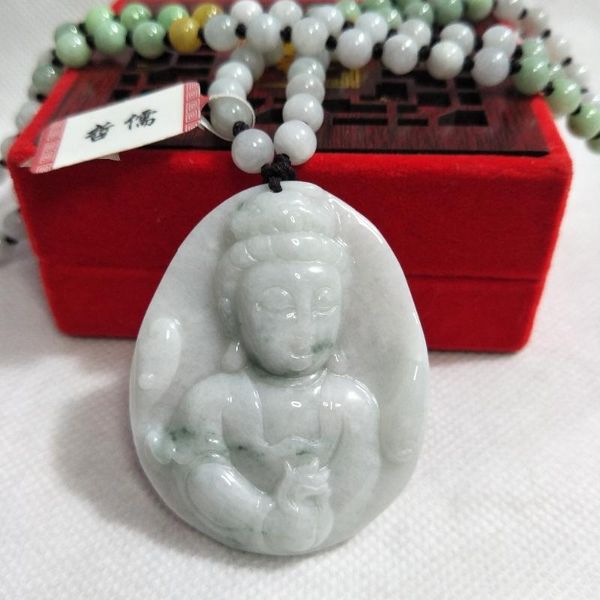 zheru jewelry pure natural jadeite light green guanyin pendant tricolor jadeite bead necklace gift class a national certificate, Silver
zheru jewelry pure natural jadeite light green guanyin pendant tricolor jadeite bead necklace gift class a national certificate, Silver