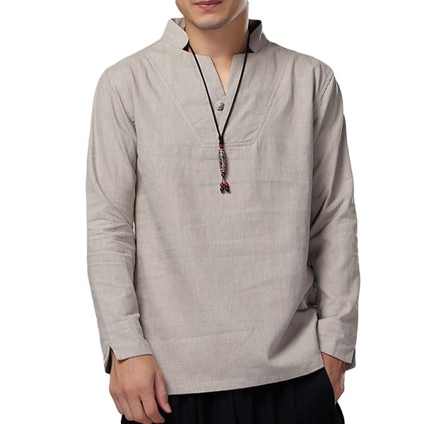 retro dress cotton linen shirts loose autumn mens long sleeve shirts v-neck button white shirt men men clothes masculino, White;black
retro dress cotton linen shirts loose autumn mens long sleeve shirts v-neck button white shirt men men clothes masculino, White;black