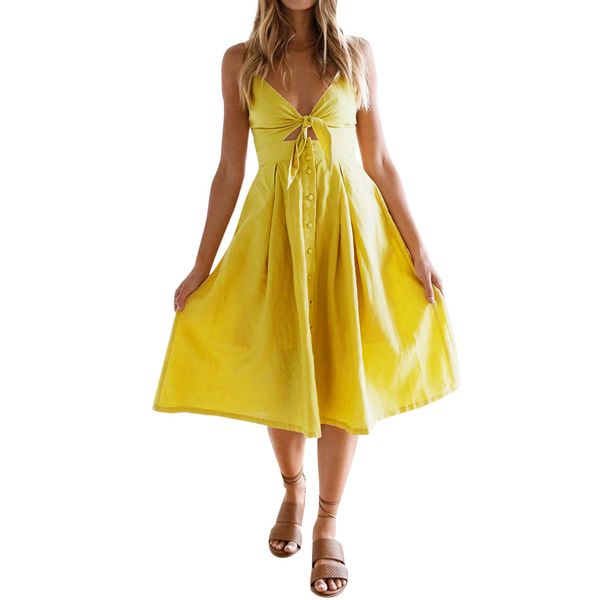 2018 dress female new fashion womens holiday bowknot lace up ladies summer beach buttons party dresses vestidos robe, Black;gray
2018 dress female new fashion womens holiday bowknot lace up ladies summer beach buttons party dresses vestidos robe, Black;gray