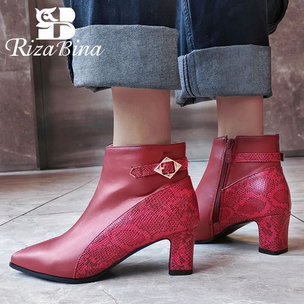 rizabina plus size 30-43 women ankle boots patchwork snake print buckle shoes women mujer classic party ladies winter footwear, Black
rizabina plus size 30-43 women ankle boots patchwork snake print buckle shoes women mujer classic party ladies winter footwear, Black