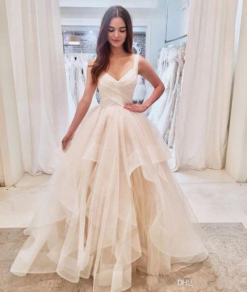 vintage a line wedding dresses v neck sleeveless princess tiered wedding gowns vestidos de noiva custom make bridal gowns, White
vintage a line wedding dresses v neck sleeveless princess tiered wedding gowns vestidos de noiva custom make bridal gowns, White