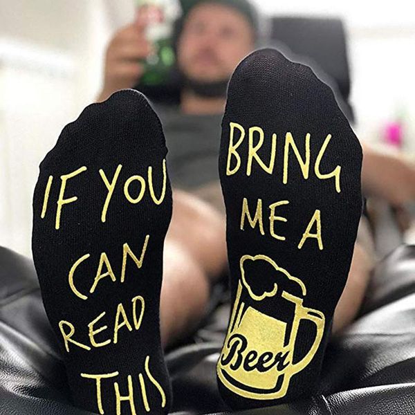 if you can read this bring me a beer anti-slip letter stretchy soft ankle socks calcetines, Black
if you can read this bring me a beer anti-slip letter stretchy soft ankle socks calcetines, Black