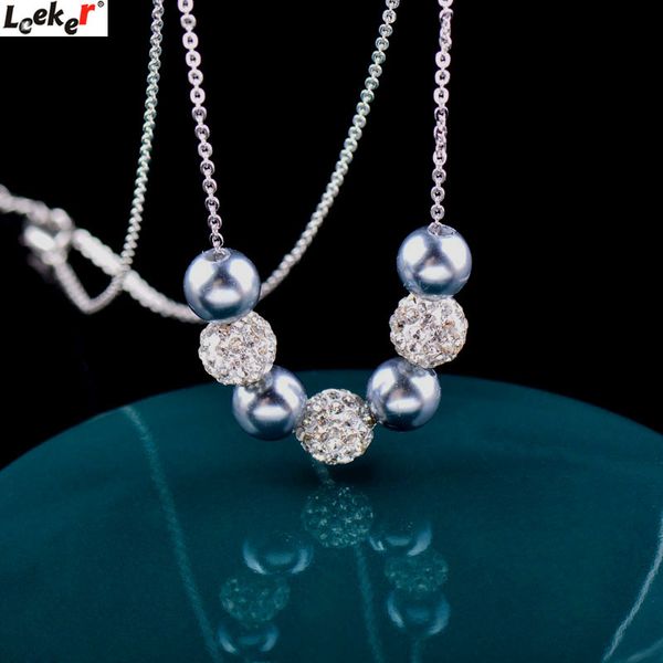 leeker vintage gray white pearl necklace women rolling crystal beads rose gold silver color chain 188 lk1, Golden;silver
leeker vintage gray white pearl necklace women rolling crystal beads rose gold silver color chain 188 lk1, Golden;silver
