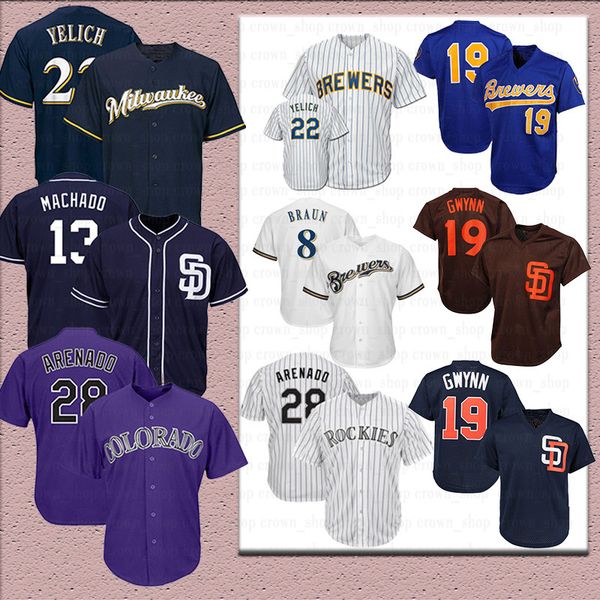 22 Christian Yelich Colorado 28 Nolan Arenado Rockies Jersey San Diego 13 Manny Machado Padres 19 Tony Gwynn 4 Wil Brewers Baseball Jersey
22 Christian Yelich Colorado 28 Nolan Arenado Rockies Jersey San Diego 13 Manny Machado Padres 19 Tony Gwynn 4 Wil Brewers Baseball Jersey