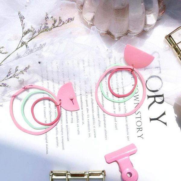 2020 new niche simple fashion pink girl earrings circle personality drop earrings for women fashion jewelry accessories, Golden;silver
2020 new niche simple fashion pink girl earrings circle personality drop earrings for women fashion jewelry accessories, Golden;silver
