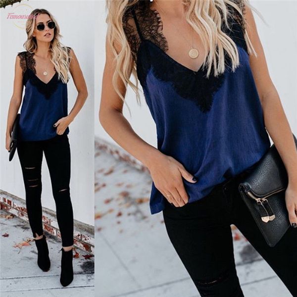 women v neck casual sleeveless t shirt ladies loose lace women vest long tee, White
women v neck casual sleeveless t shirt ladies loose lace women vest long tee, White