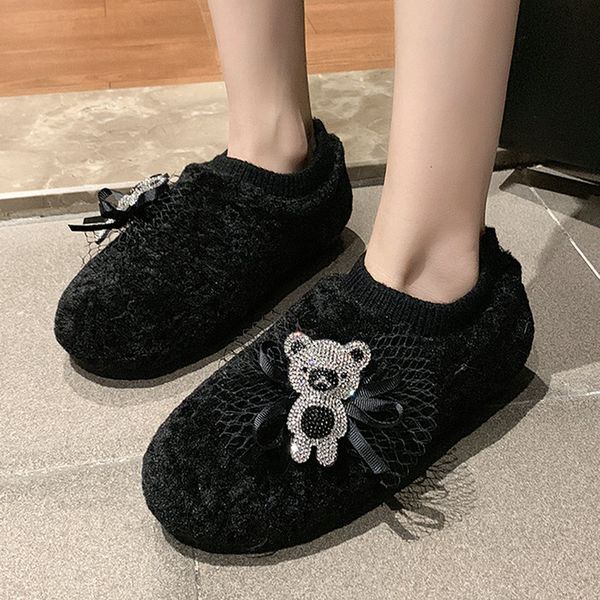 plus size 35-50 nice women bear flats winter daily sweet bling shoes woman flat heels young girls pretty bowtie loafers, Black
plus size 35-50 nice women bear flats winter daily sweet bling shoes woman flat heels young girls pretty bowtie loafers, Black