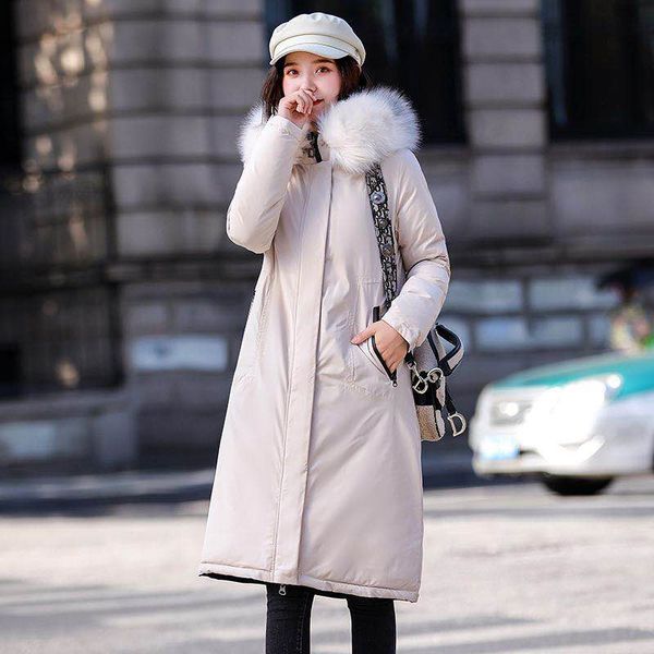 fashion women large size cotton thicken long coat solid color real fur collar both sides wearing casual jacket female, Black
fashion women large size cotton thicken long coat solid color real fur collar both sides wearing casual jacket female, Black